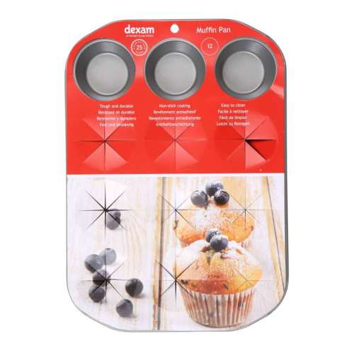 Dexam Non-Stick 12 Hole Muffin & Cupcake Tin (D401)