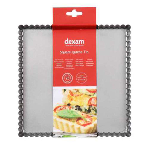 Dexam Non-Stick Loose Base Square Tart Tin, 23cm