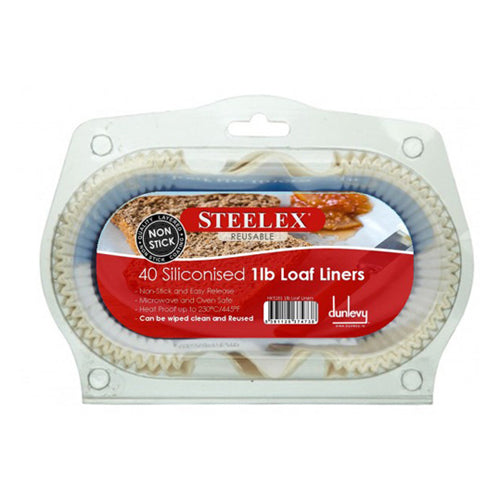Steelex Loaf Tin Liners, Pack Of 40, 1lb