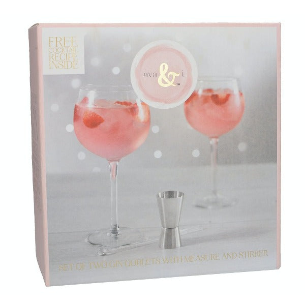 Creative Tops Gin Goblets, Measure & Stirrer Set