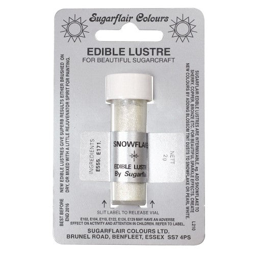 Sugarflair Edible Lustre Colour, 2g, Snowflake