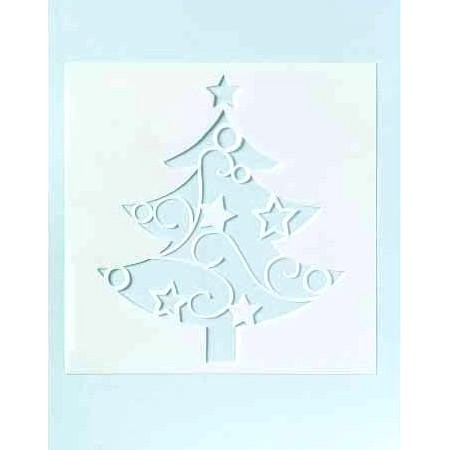 Christmas Tree Stencil For Full Cake