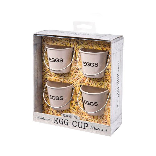 Egg Cup Buckets, Set Of 4, Cream