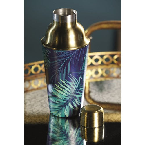 Brass Finish Stainless Steel Cocktail Shaker, Tropical