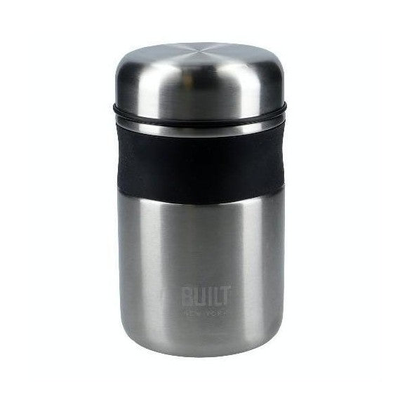 Built Double Wall Insulated Thermos Food Flask, 490ml, Silver