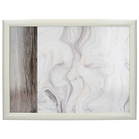 Premium Cushioned Lap Tray, Marble & Wood
