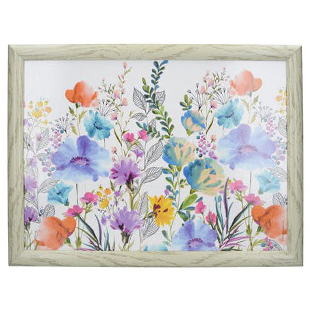 Premium Cushioned Bean Bag Lap Tray, Meadow Floral