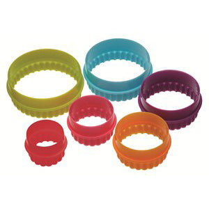 Round Double Sided Cookie Cutters, Set of 6