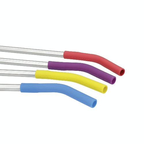 Reusable Metal Straws & Cleaner Brush, Set of 4