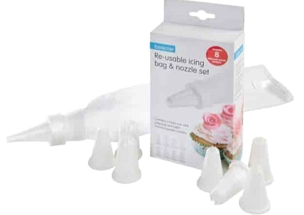 Deluxe Reusable Icing Bag With 8 Nozzles