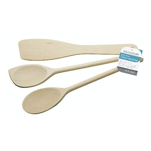 Kitchencraft Wooden Utensils, Set Of 3