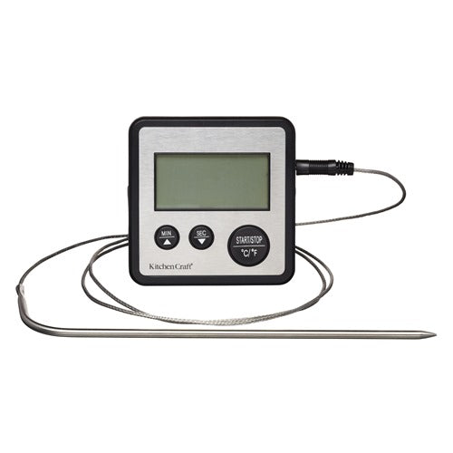 Kitchencraft Digital Meat & Food Thermometer & Timer