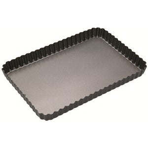 Masterclass Rectangular Non-Stick Loose Base Quiche Tin, 30cm x 20cm (K84G)