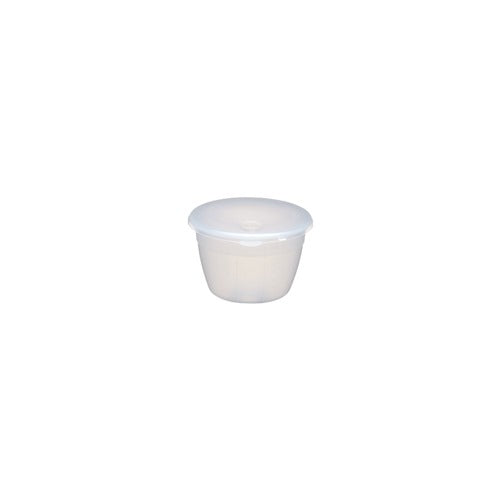 Small Plastic Pudding Bowl With Lid, 140ml