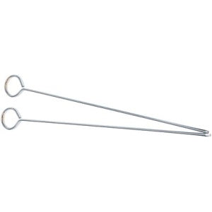 Flat Sided Stainless Steel Skewers, 20cm, Set Of 6 (k62c)