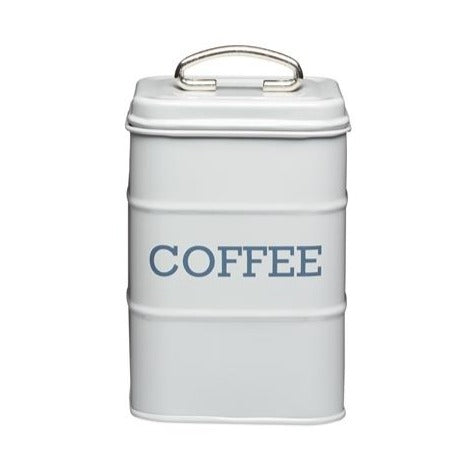 Living Nostalgia Coffee Storage Tin, French Grey