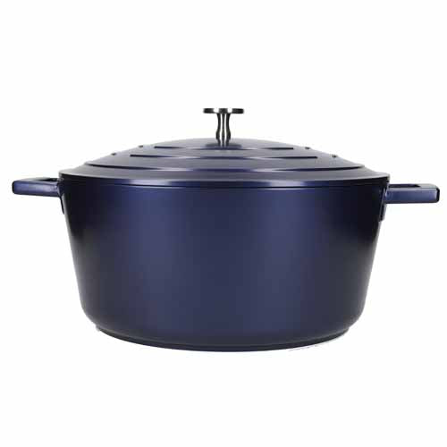 Masterclass Lightweight Non-Stick Casserole, 5L, Blue (K71G)