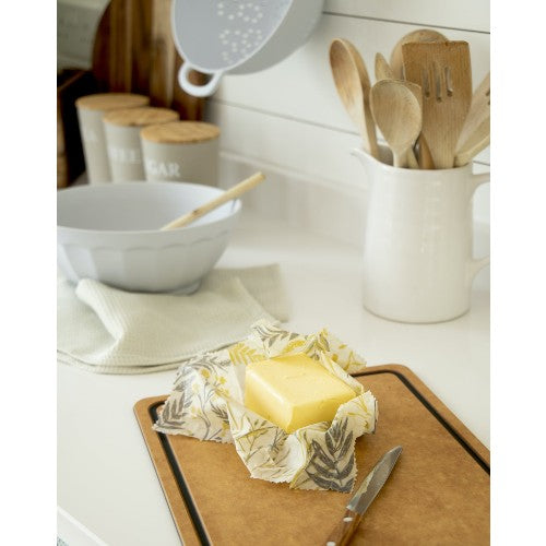 KitchenCraft Eco-Friendly Reusable Beeswax Food Wraps, Set Of 3