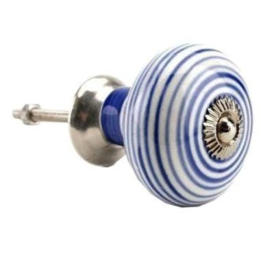 ceramic blue cupboard knob