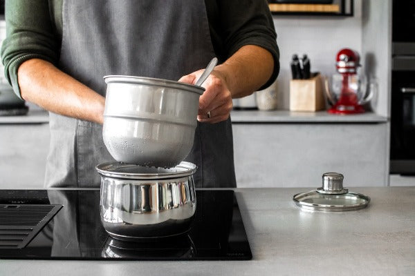 KitchenCraft Stainless Steel Porringer / Porridge Maker, 16cm