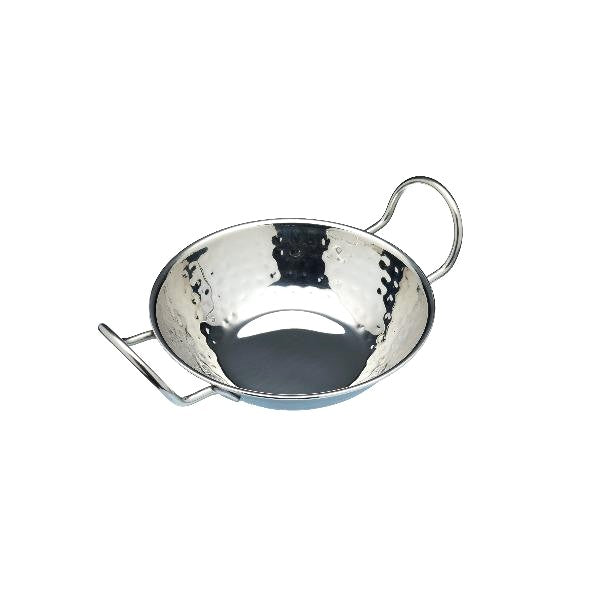 Kitchencraft Hammered Stainless Steel Indian Balti Dish, 15cm (kc77)