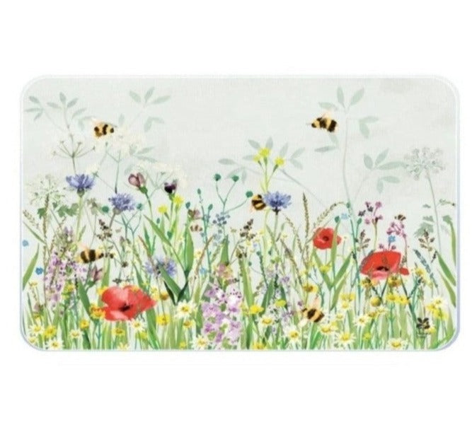 Glass Worktop Saver, Bees, Medium, 40cm x 30cm