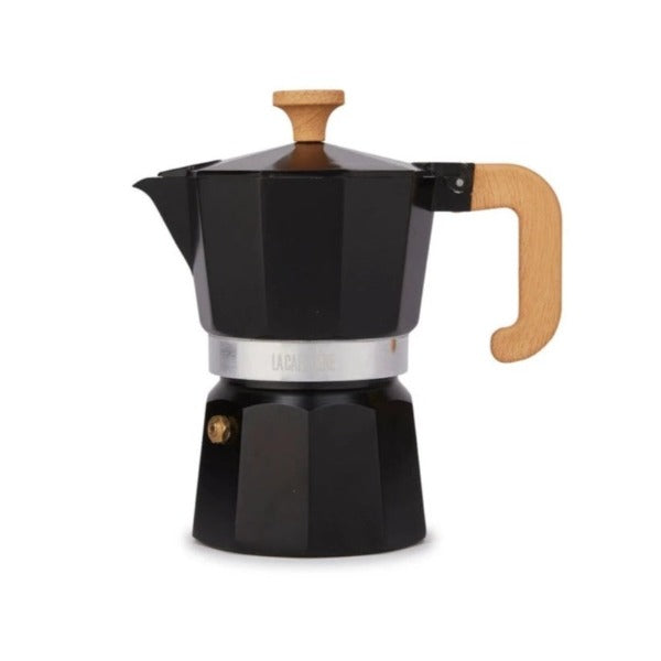 La Cafetière Venice Stove Top Espresso Maker, Black, 6 Cup