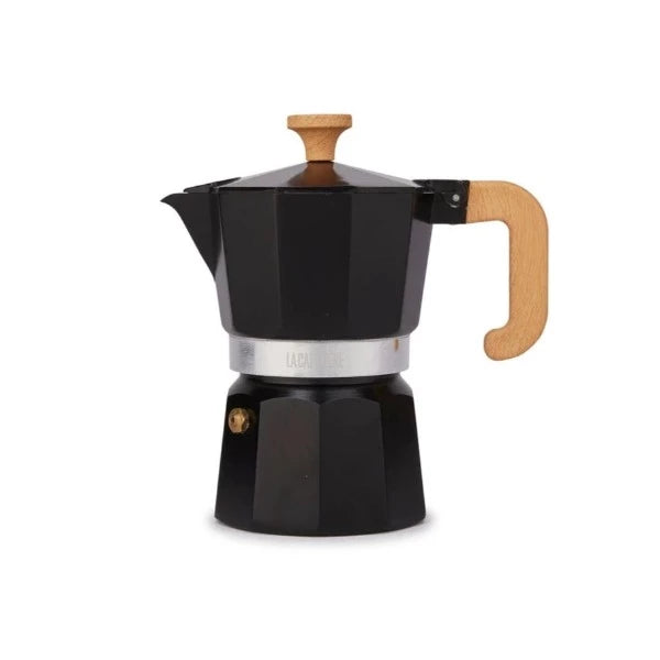 La Cafetière Venice Stove Top Espresso Maker, Black, 3 Cup