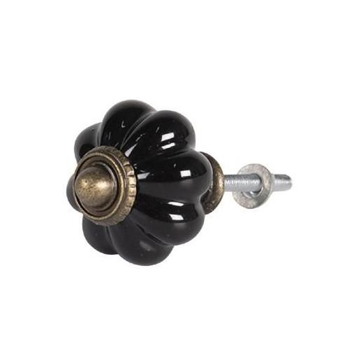 black drawer knob