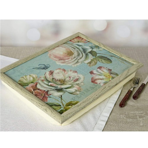 floral cushioned lap tray