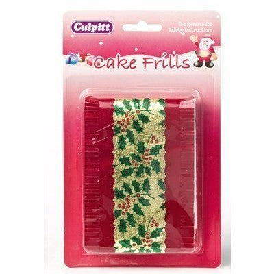Red Christmas Cake Frills, 83 x 914mm