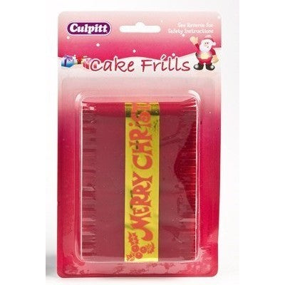 Red Christmas Cake Frills, 83 x 914mm (C526)