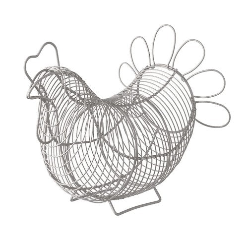 Chicken Shaped Egg Storage Basket, Grey