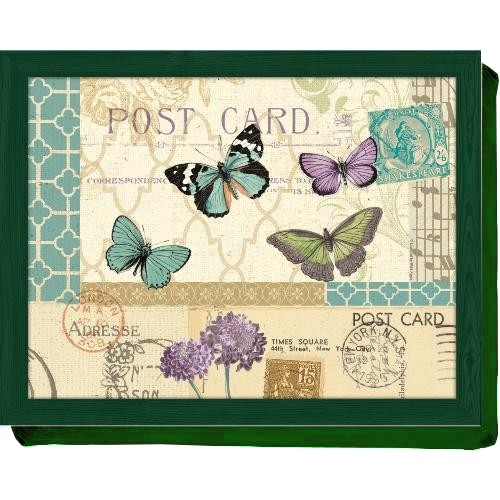 Premium Cushioned Lap Tray, Butterfly Postcard (k98m)