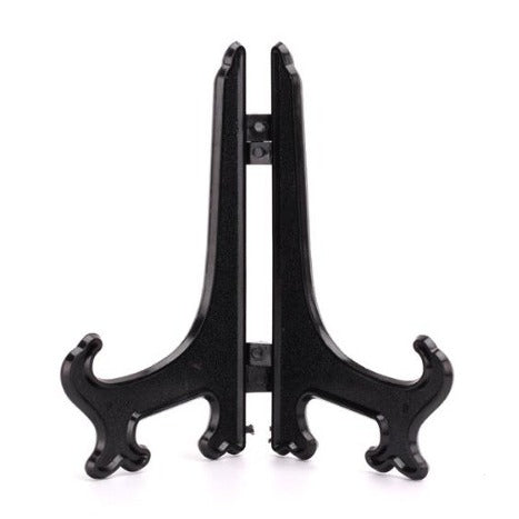 Plastic Plate Stand, Black, 8"