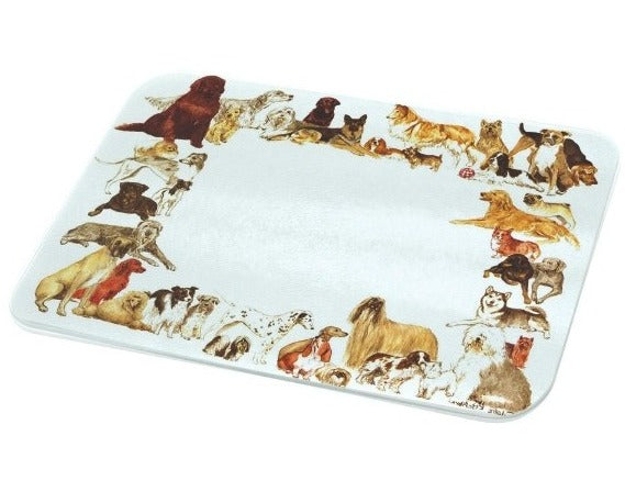Glass Worktop Saver, Dogs, Medium, 40cm x 30cm