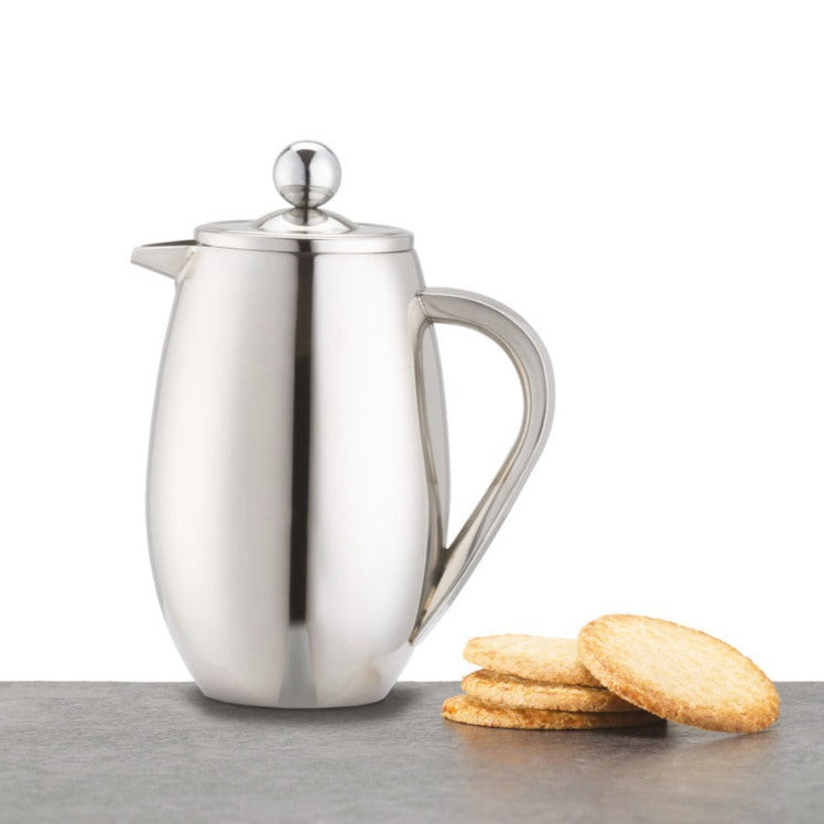 La Cafetière Double Walled Stainless Steel French Press, 8 Cup