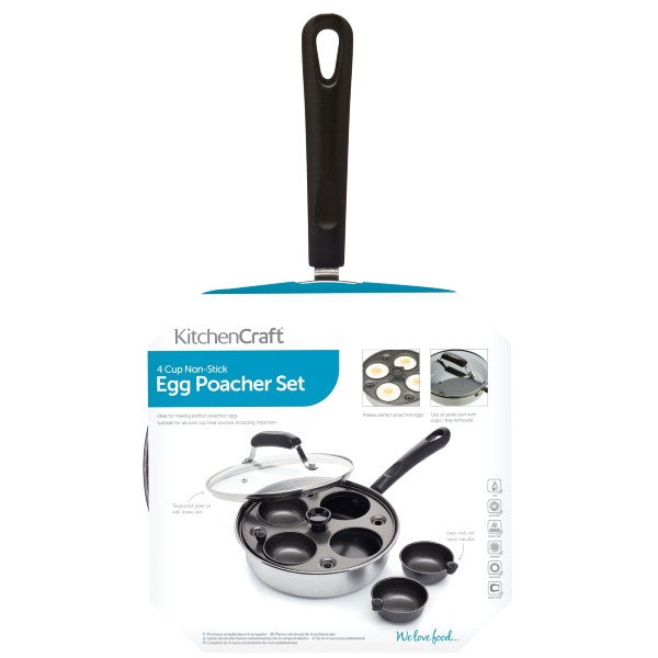 Kitchencraft Non-Stick 4 Hole Egg Poacher