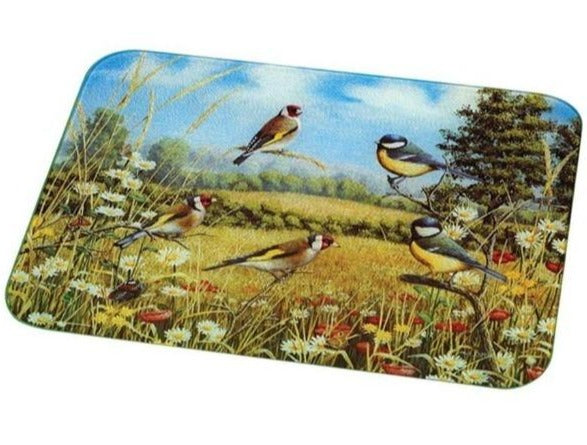 Glass Worktop Saver, Garden Birds, Large, 50cm x 40cm