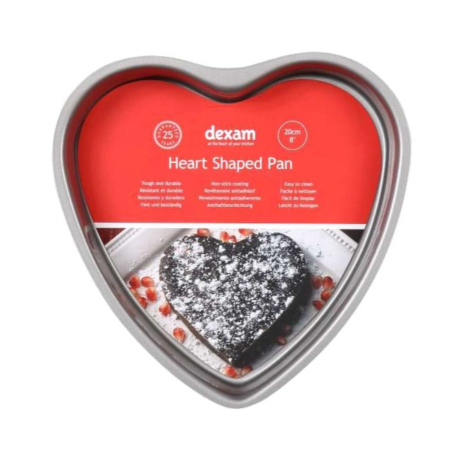 Dexam Non-Stick Heart Shaped Cake Tin, 20cm