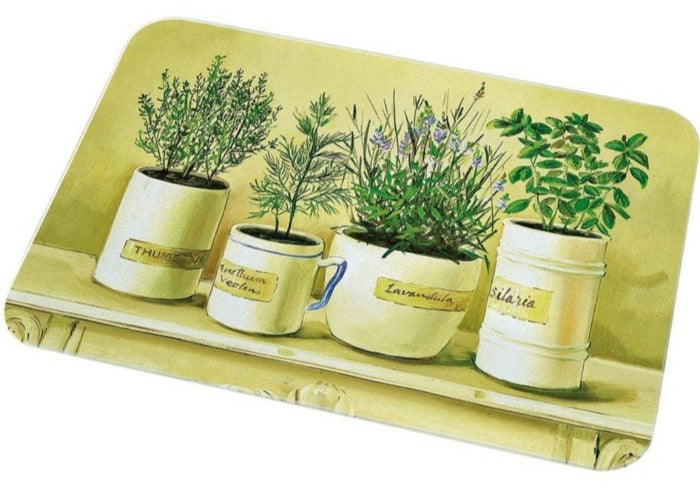 Glass Worktop Saver, Herbs, Large, 50cm x 40cm