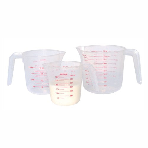 A Plastic Measuring Cup With A Capacity Of 1000 Ml And Multiple Scales For  Easy Reading. It Is Used To Measure Cooking And Baking Liquids In The Kitch