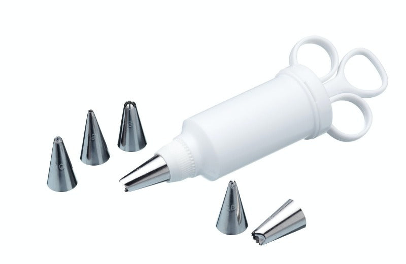 Kitchencraft Icing Syringe with 6 Nozzles (k53e)