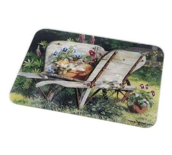 Glass Worktop Saver, Kitten, Medium, 40cm x 30cm