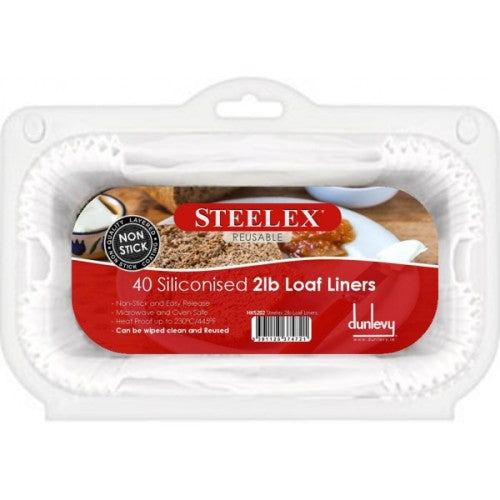Steelex Loaf Tin Liners, Pack Of 40, 2lb