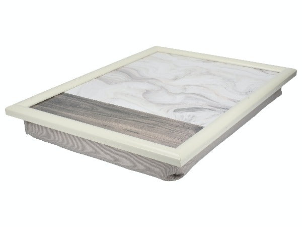 Premium Cushioned Lap Tray, Marble & Wood (k23m)