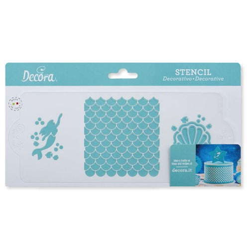 Decora Cake Stencil, Mermaid