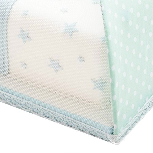 Umbrella Food Cover, 30cm, Green Polka