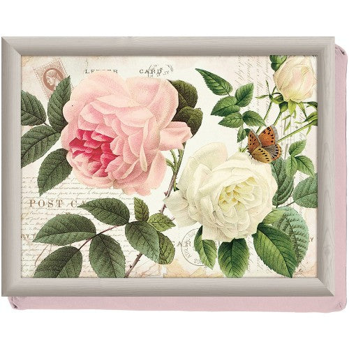 rose garden padded lap tray