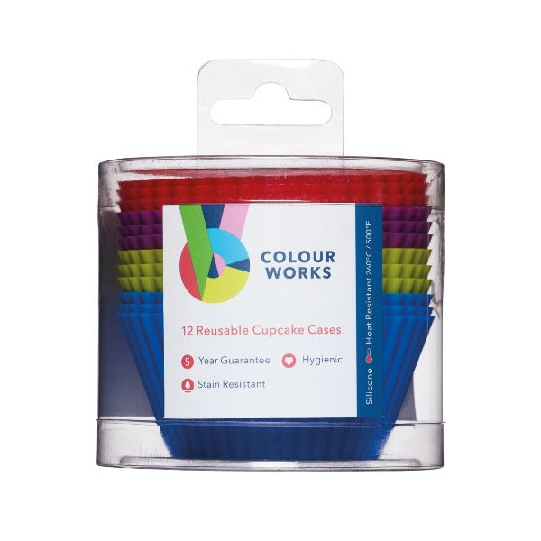 Colourworks Silicone Cupcake Cases, 12 Pack